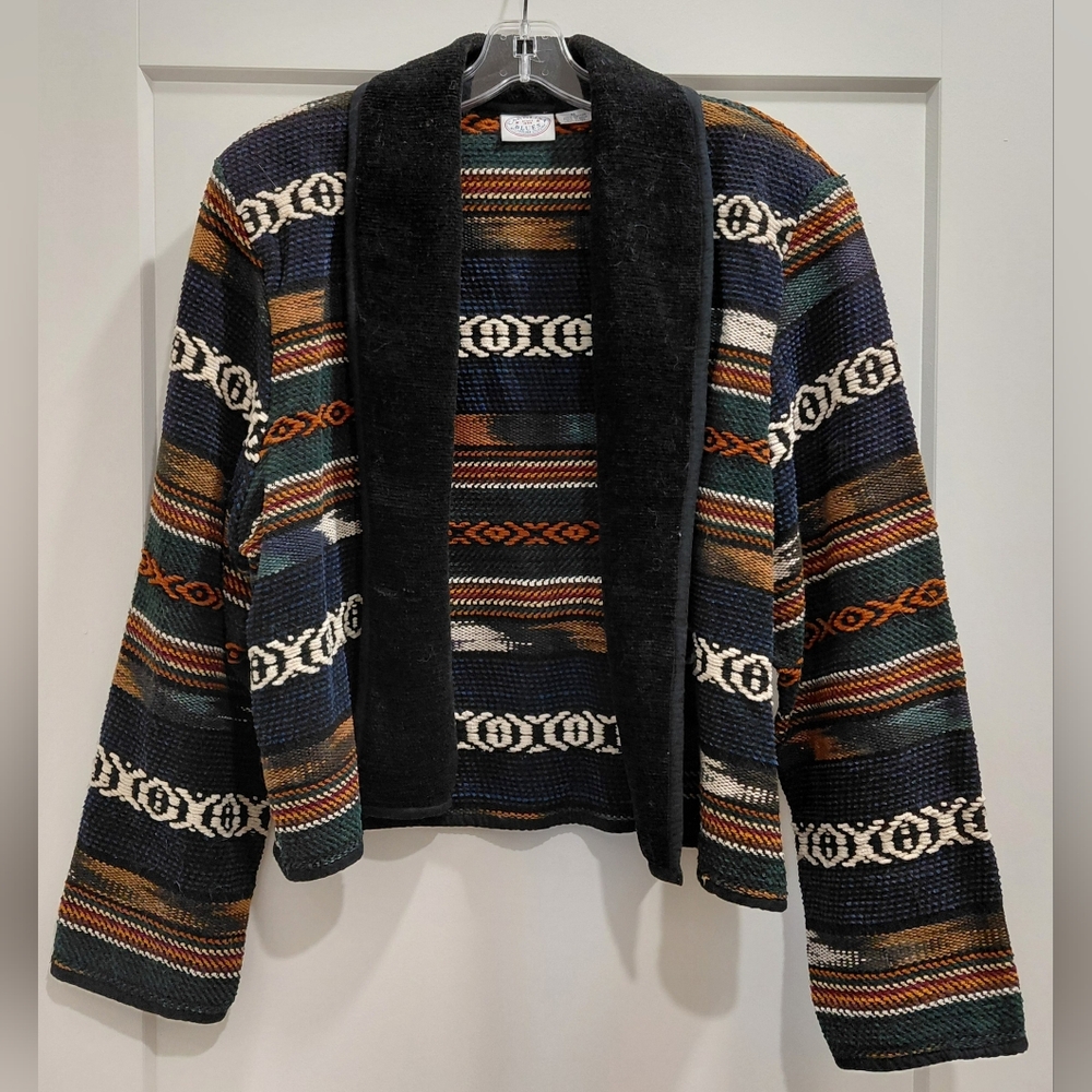 Vintage XL Carolina Blues Tapestry Jacket. Cowgirl, Rodeo,Southwest,Ranch
